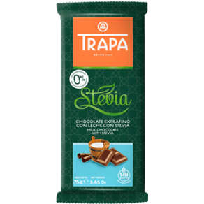 CHOCOLATE TRAPA 75G STEVIA AO LEITE