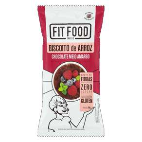 BISCOITO FIT FOOD 60G INTEGRAL 0/AÇÚCAR COB/CHOC/M/AMA