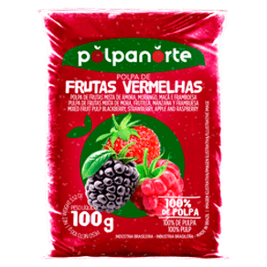 POLPA DE FRUTAS VERMELHAS POLPANORTE 100G POLPA DE FRUTAS VERMELHAS POLPANORTE 100G