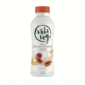 IOGURTE VIDA VEG COCO COM BANANA, MAMÃO e MAÇÃ 500 GR IOGURTE VIDA VEG COCO COM BANANA, MAMÃO e MAÇÃ 500 GR