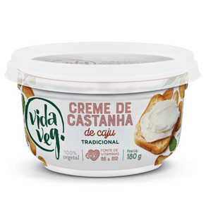 CREME DE CASTANHA DE CAJU VIDA VEG TRADICIONAL 180GR CREME DE CASTANHA DE CAJU VIDA VEG TRADICIONAL 180GR