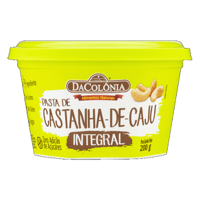 PASTA DACOLONIA 200G CASTANHA CAJU INTEGRAL PASTA DACOLONIA 200G CASTANHA CAJU INTEGRAL