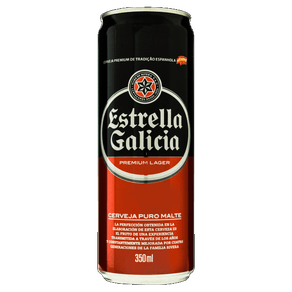 CERVEJA LAGER PURO MALTE PREMIUM ESTRELLA GALICIA LATA 350ML CERVEJA LAGER PURO MALTE PREMIUM ESTRELLA GALICIA LATA 350ML