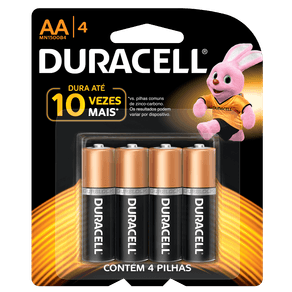 PILHA DURACELL ALCALINA AA PEQ C/04 PILHA DURACELL ALCALINA AA PEQ C/04