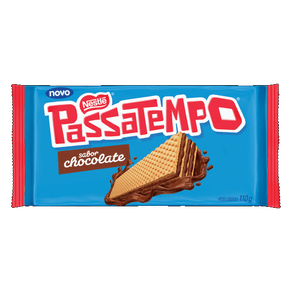 BISCOITO Wafer RECHEIO Chocolate Passatempo Pacote 110g