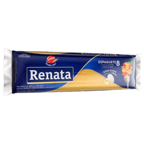 MACARRAO-RENATA-500G-COM-OVOS-ESPAGUETE-N8 MACARRAO-RENATA-500G-COM-OVOS-ESPAGUETE-N8