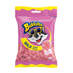 Bala-Tutti-Frutti-Patinhas-Bubbaloo-Pacote-75g Bala-Tutti-Frutti-Patinhas-Bubbaloo-Pacote-75g