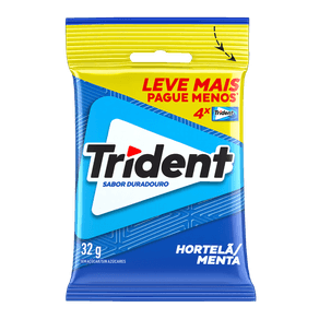 CHICLETE-TRIDENT-32G-C-4-HORTELA CHICLETE-TRIDENT-32G-C-4-HORTELA