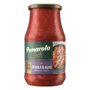 Molho-de-Tomate-com-Cebola-e-Alho-Pomarola-Chef-Vidro-420g Molho-de-Tomate-com-Cebola-e-Alho-Pomarola-Chef-Vidro-420g