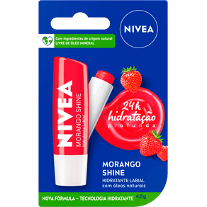 PROTETOR-LABIAL-NIVEA-4.8GR-MORANGO-SHINE PROTETOR-LABIAL-NIVEA-4.8GR-MORANGO-SHINE