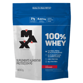 SUPER-WHEY-MAX-TITANIUM-900G-REFIL-MORANGO SUPER-WHEY-MAX-TITANIUM-900G-REFIL-MORANGO