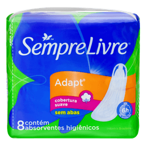 ABSORVENTE-SEM-ABAS-ADAPTAVEL-SUAVE-SEMPRE-LIVRE-COM-8-UNIDADES ABSORVENTE-SEM-ABAS-ADAPTAVEL-SUAVE-SEMPRE-LIVRE-COM-8-UNIDADES