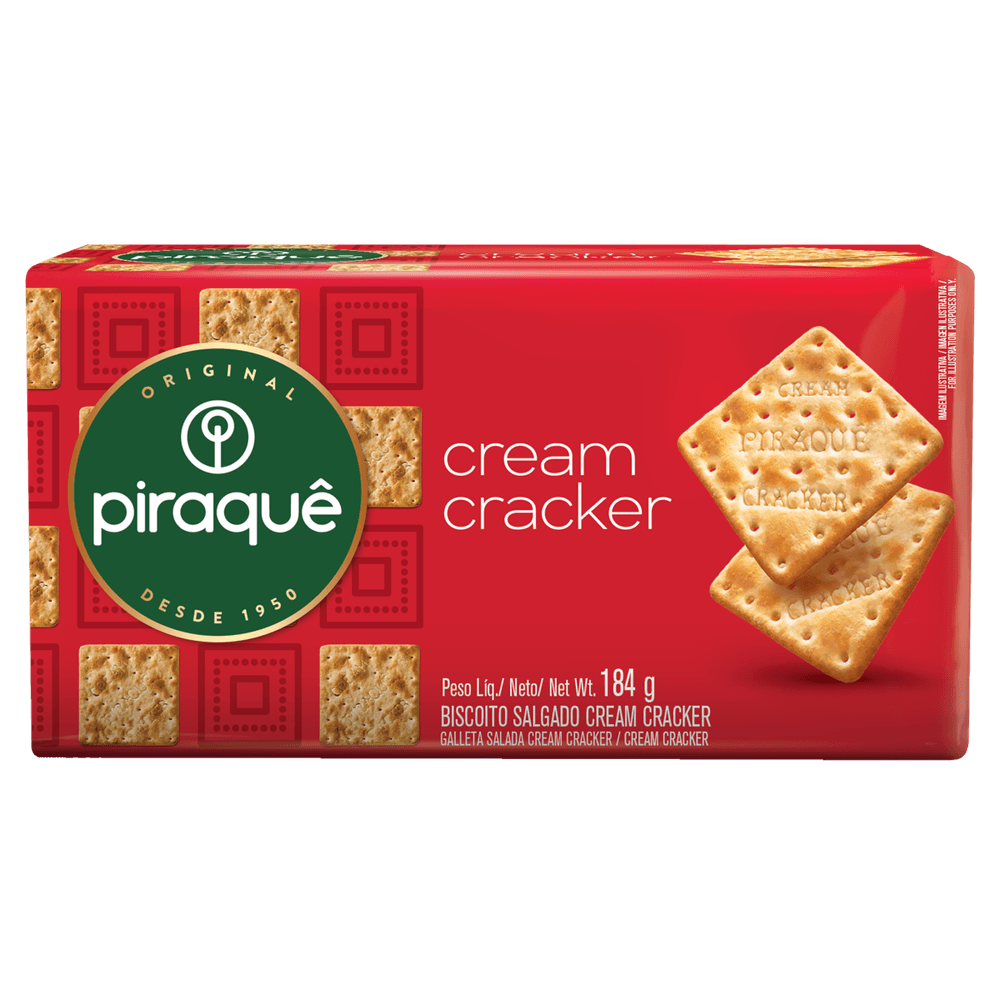 BISC CREAM CRACKER PIRAQUE 184G supermercadosimperatriz