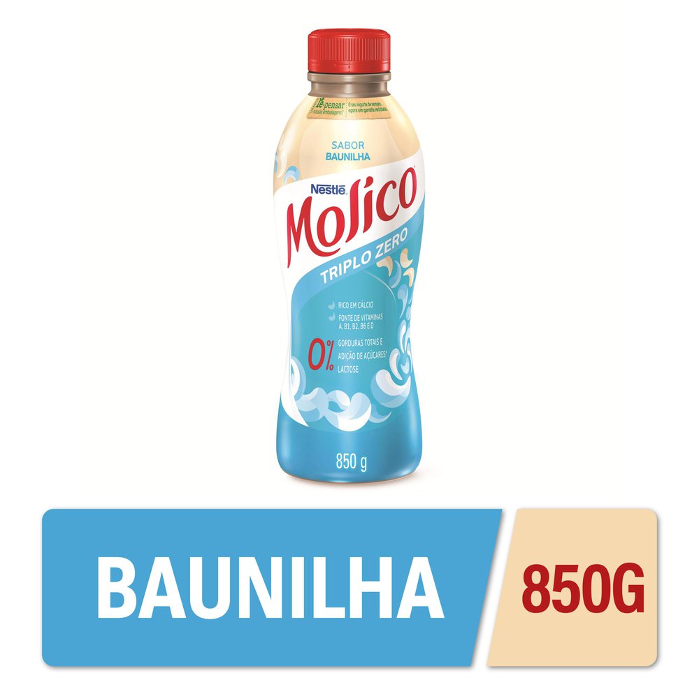 IOGURTE BAUNILHA TRIPLO ZERO MOLICO NESTLÉ 850G