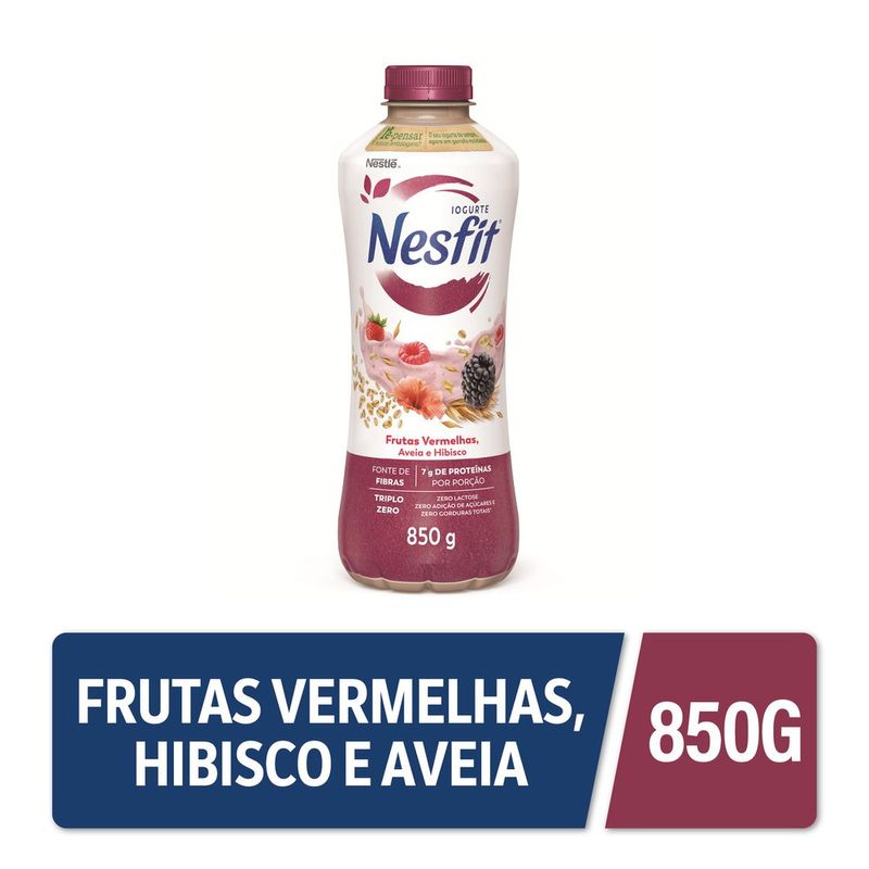 Iogurte Nesfit Frutas Vermelhas, Hibisco e Aveia 850g
