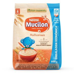 Cereal Infantil Mucilon Multicereais 600g CEREAL MULTICEREAIS MUCILON SACHÊ 600GR