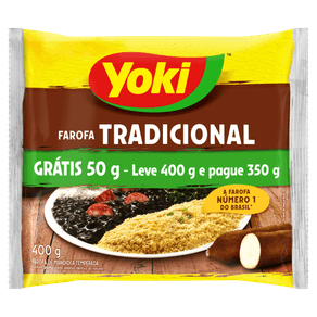 FAROFA-MANDIOCA-YOKI-LV400G-PG350G-TEMPERADA-TRAD FAROFA-MANDIOCA-YOKI-LV400G-PG350G-TEMPERADA-TRAD