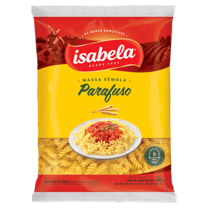 MACARRAO-ISABELA-SEMOLA-400GR-PARAFUSO MACARRAO-ISABELA-SEMOLA-400GR-PARAFUSO