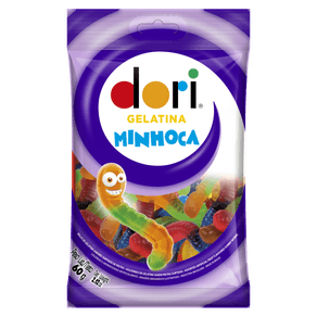 BALA-GELATINA-DORI-60GR-MINHOCA BALA-GELATINA-DORI-60GR-MINHOCA