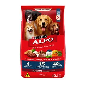 RAÇÃO PARA CÃES ADULTOS CARNE ALPO 10.1KG