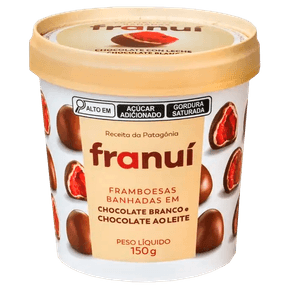 FRAMBOESA-FRANUI-150G-C-CHOC-BRANCO-E-AO-LEITE FRAMBOESA-FRANUI-150G-C-CHOC-BRANCO-E-AO-LEITE
