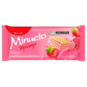BISC-WAFER-MINUETO-81G-MORANGO BISC-WAFER-MINUETO-81G-MORANGO