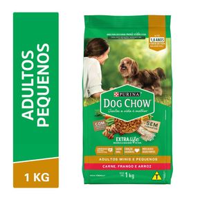 7891000116678-NESTLE-PURINA-DOGCHOW-Extralife-RacaoSecaparaCaesAdultosMinis-PequenosFrangoeArroz1kg-jpg