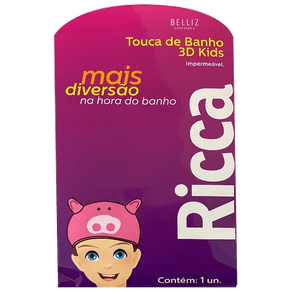 TOUCA-BANHO-RICCA-3D-KIDS TOUCA-BANHO-RICCA-3D-KIDS
