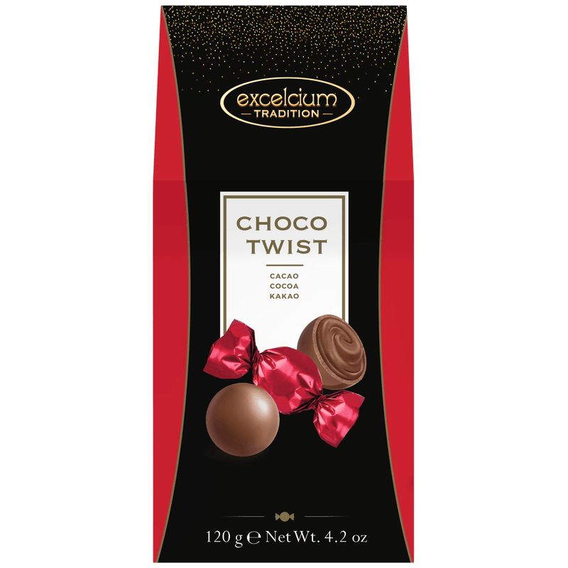 BOMBOM EXCELCIUM 120G CHOCO TWIST - supermercadosimperatriz