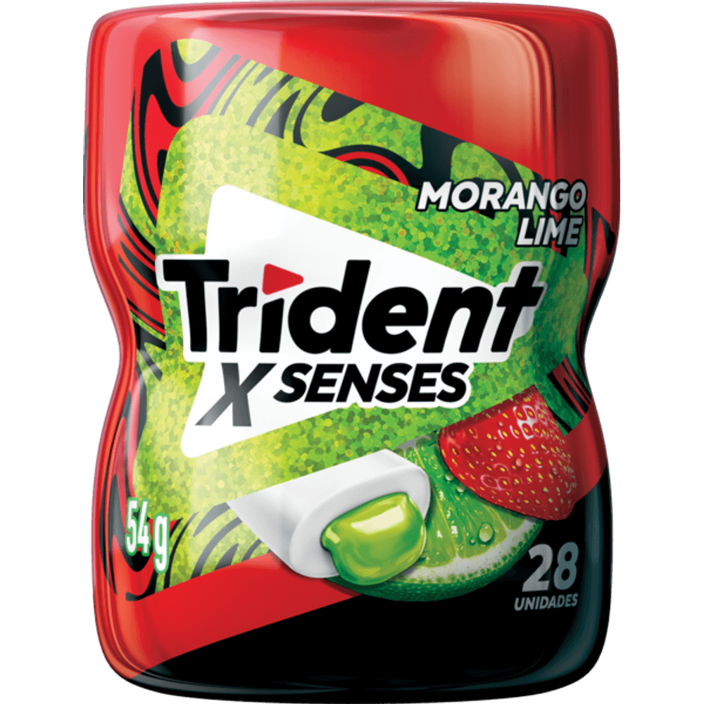 まみ Trident X Senses Morango Lime 54g - supermercadosimperatriz