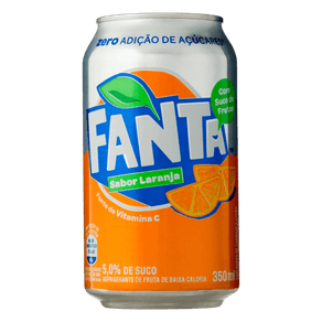 REFRIGERANTE FANTA LATA 350ML ZERO LARANJA